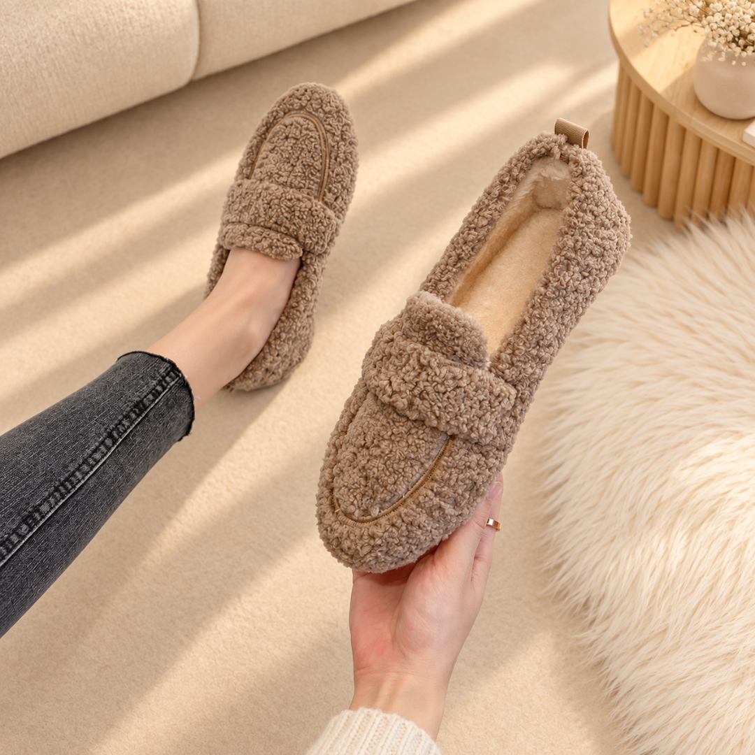Gevoerde Loafers Dames – Teddy Instappers
