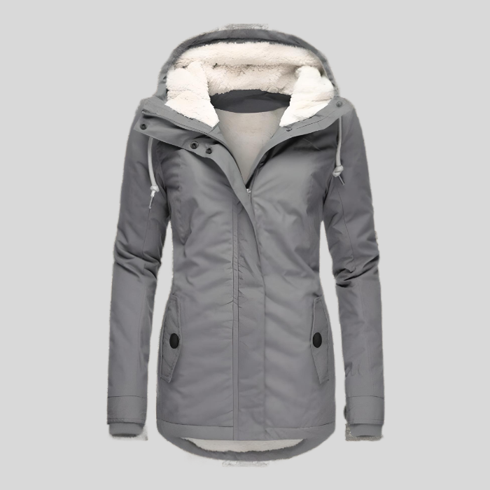 Waterdichte Winterjas Voor Dames Met Capuchon En Zachte Voering