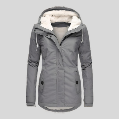Waterdichte Winterjas Voor Dames Met Capuchon En Zachte Voering