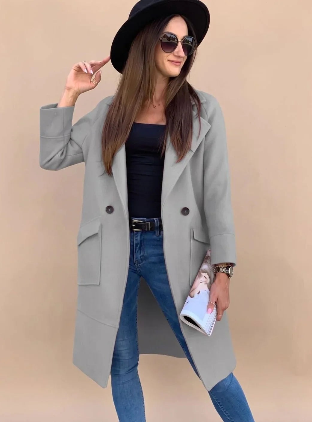 Lange Trenchcoat Dames – Klassieke Tussenjas