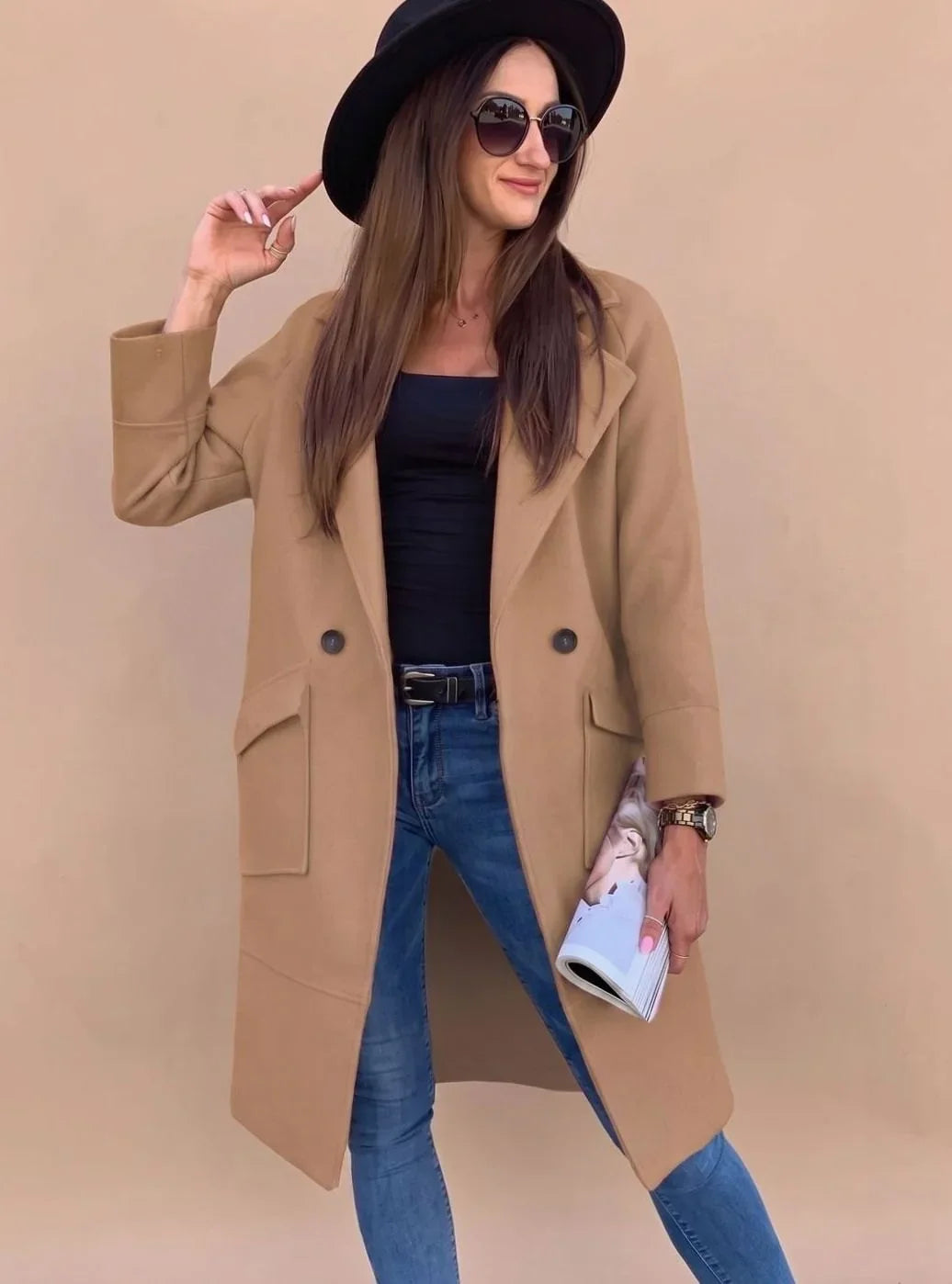 Lange Trenchcoat Dames – Klassieke Tussenjas
