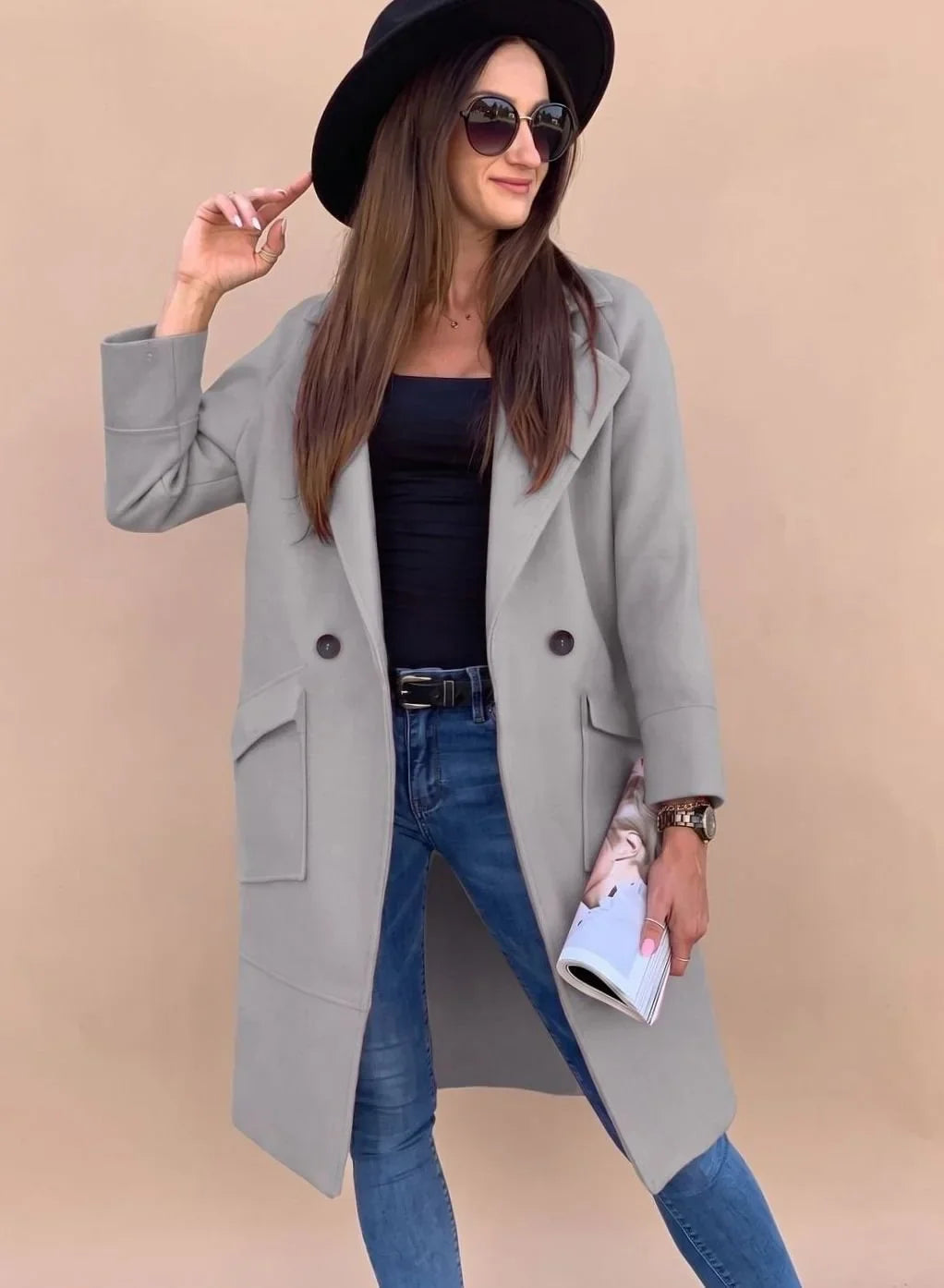 Lange Trenchcoat Dames – Klassieke Tussenjas