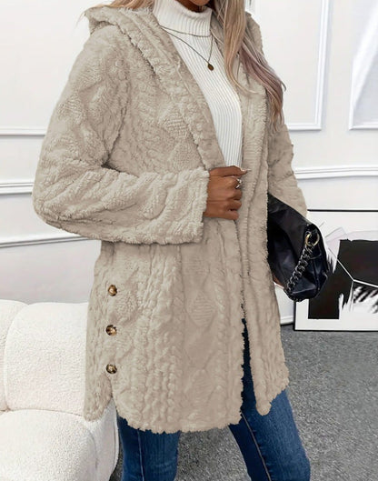 Lang Dames Cardigan Met Structuur En Lange Mouwen