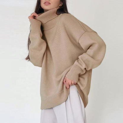 Oversized Dames Coltrui Met Geribde Boorden