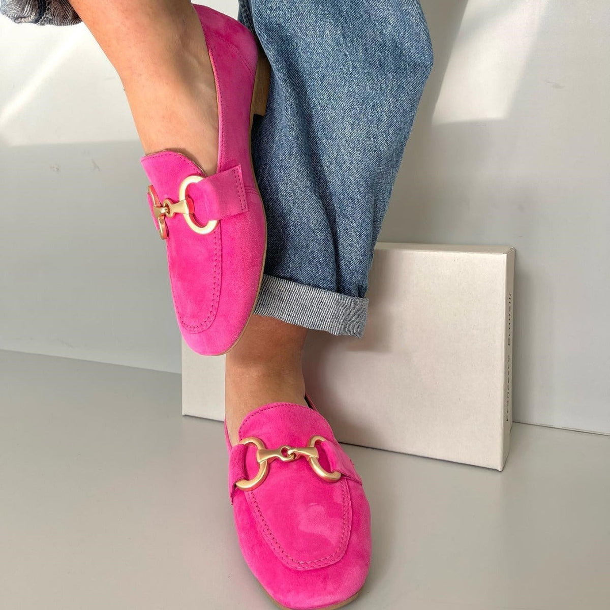 Suède Loafers Dames – Instappers Met Gesp