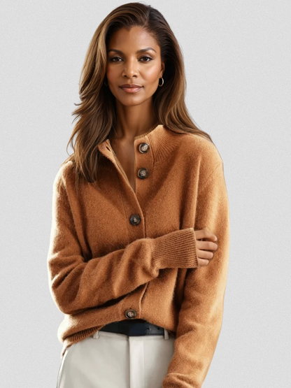 Gebreid Vest Dames – Korte Cardigan Met Knopen