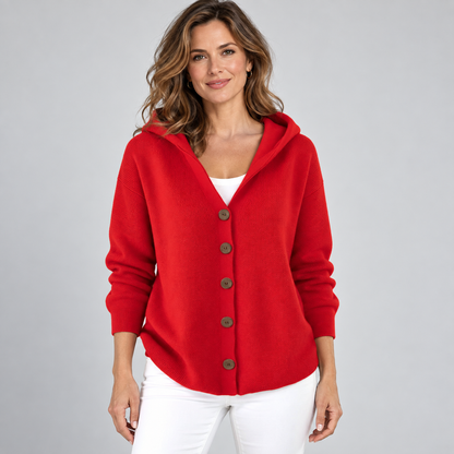 Gebreide Cardigan Dames – Vest Met Capuchon