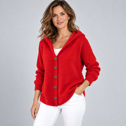 Gebreide Cardigan Dames – Vest Met Capuchon
