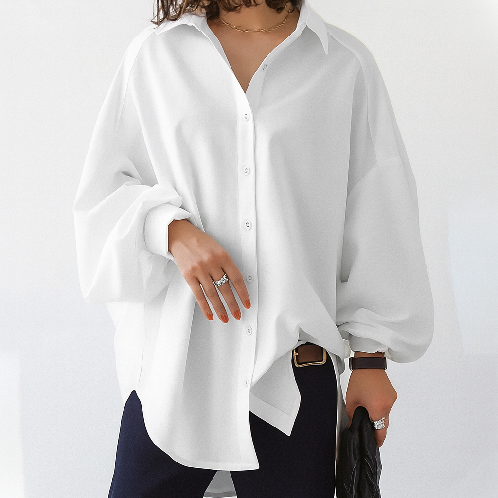 Oversized Blouse Dames – Blouse Met Ballonmouwen