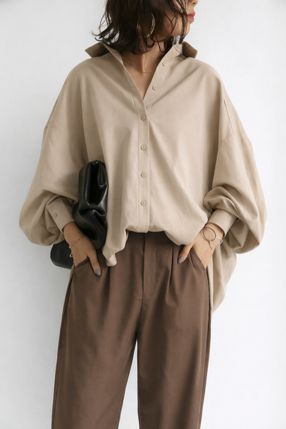 Oversized Blouse Dames – Blouse Met Ballonmouwen