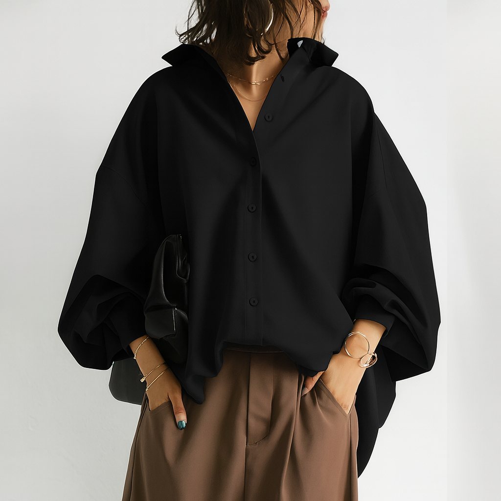 Oversized Blouse Dames – Blouse Met Ballonmouwen