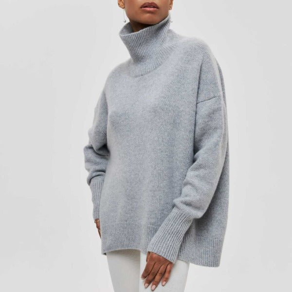 Oversized Dames Coltrui Met Geribde Boorden