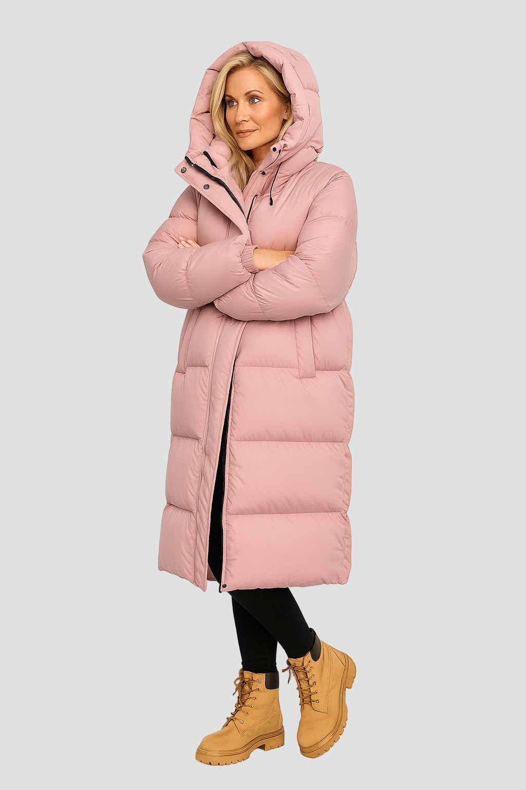 Lange Puffer Jas Dames Oversized Met Capuchon – Gewatteerde Winterjas