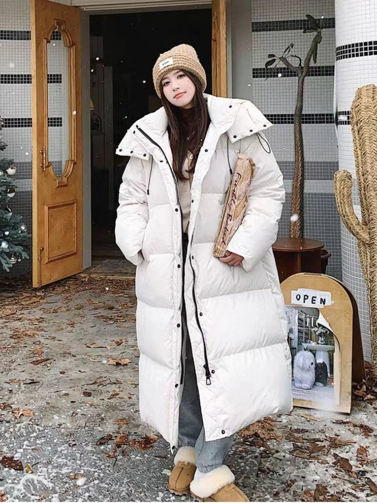 Lange Puffer Jas Dames Oversized Met Capuchon – Gewatteerde Winterjas