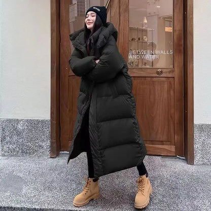 Lange Puffer Jas Dames Oversized Met Capuchon – Gewatteerde Winterjas