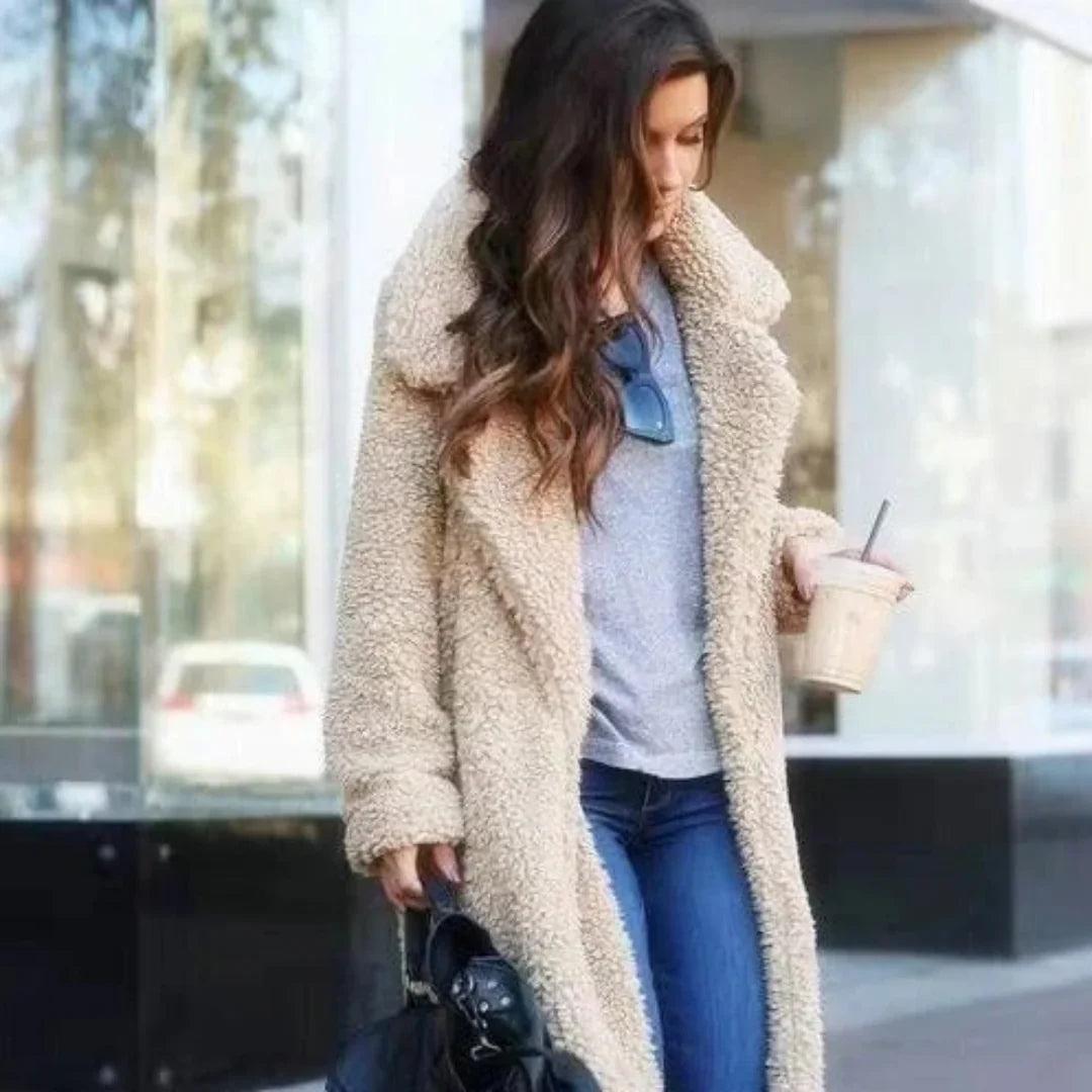 Halflange Teddy Jas Dames – Winterjas Van Teddy Fleece