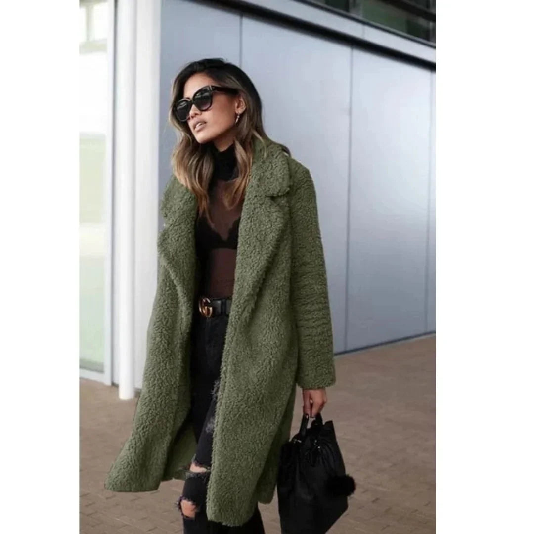 Halflange Teddy Jas Dames – Winterjas Van Teddy Fleece
