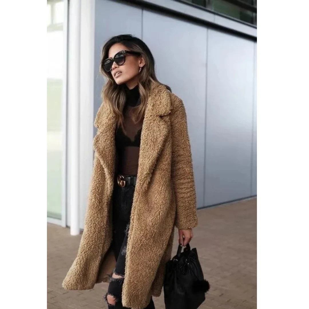 Halflange Teddy Jas Dames – Winterjas Van Teddy Fleece