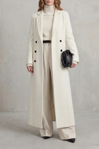 Lange Wollen Mantel Dames – Getailleerd Model