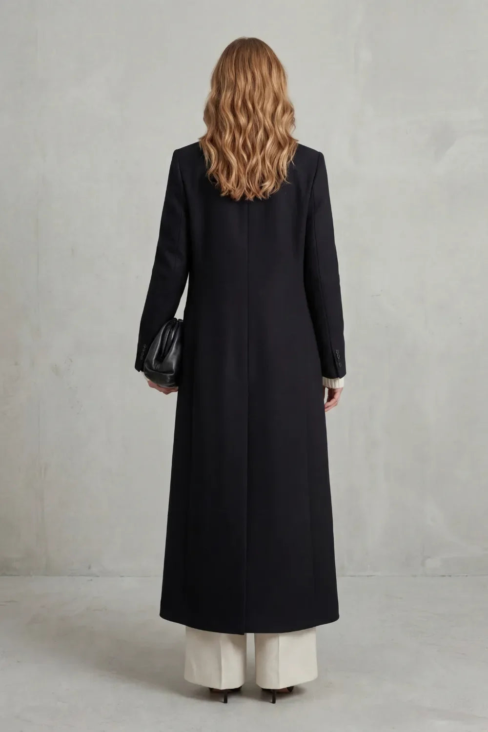 Lange Wollen Mantel Dames – Getailleerd Model