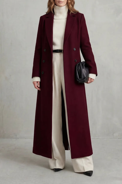 Lange Wollen Mantel Dames – Getailleerd Model