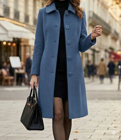 Elegante Lange Wollen Jas Dames – Mantel & Winterjas