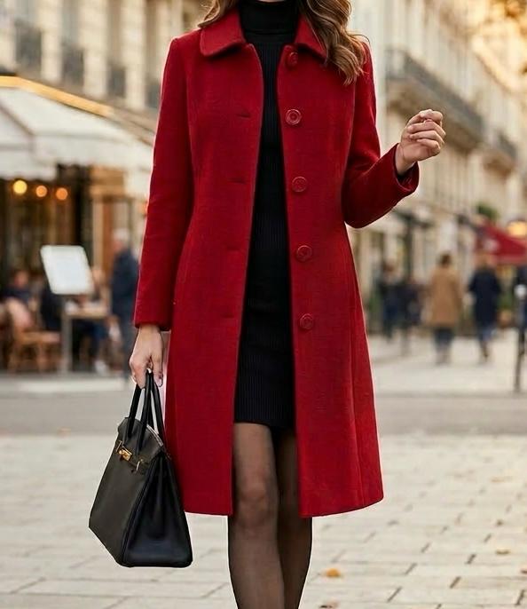 Elegante Lange Wollen Jas Dames – Mantel & Winterjas