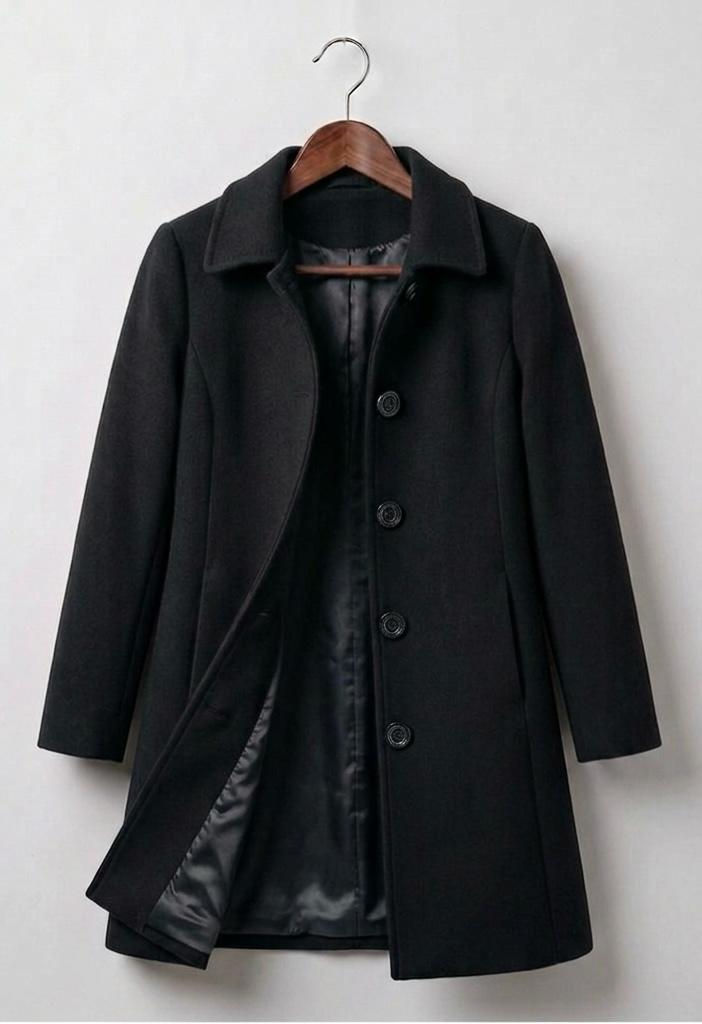 Elegante Lange Wollen Jas Dames – Mantel & Winterjas