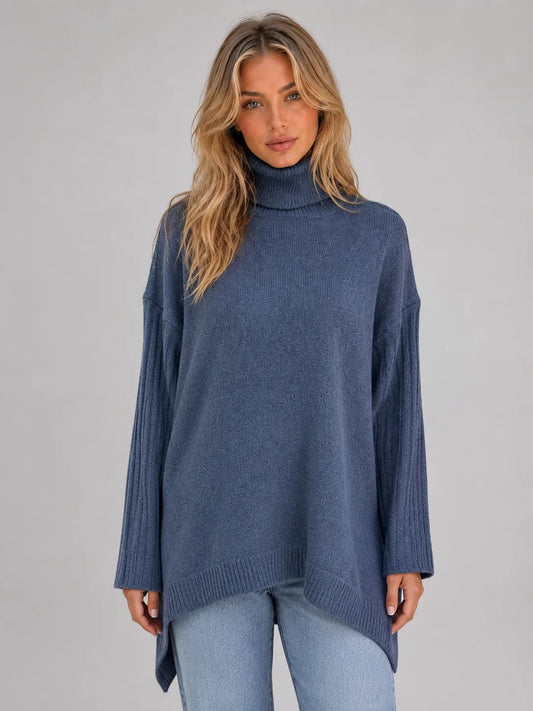 Oversized Dames Sweater Met Turtle Neckline