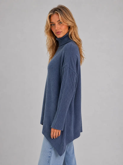 Oversized Dames Sweater Met Turtle Neckline