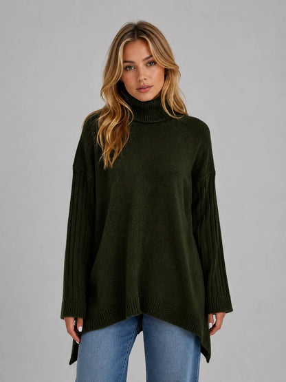 Oversized Dames Sweater Met Turtle Neckline