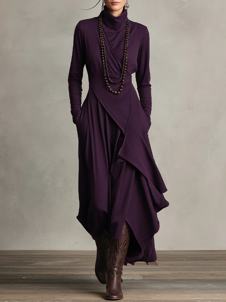 Elegante Maxi Jurk Dames – Lange Jurk Met Lange Mouwen