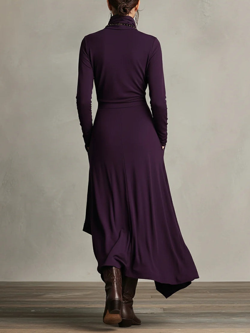 Elegante Maxi Jurk Dames – Lange Jurk Met Lange Mouwen