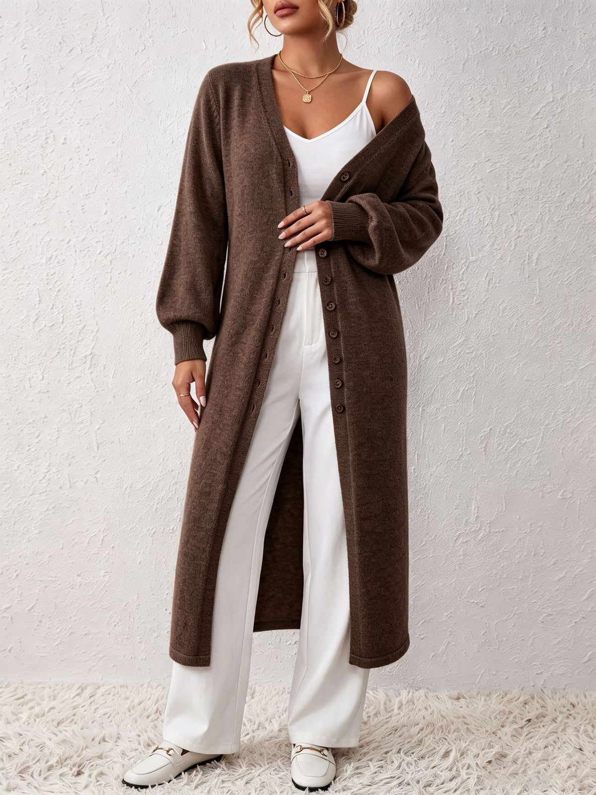 Lange Gebreide Cardigan Dames – Casual Vest Voor Elke Dag