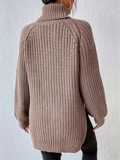 Oversized Dames Coltrui Met Lange Mouwen En Zijsplitten