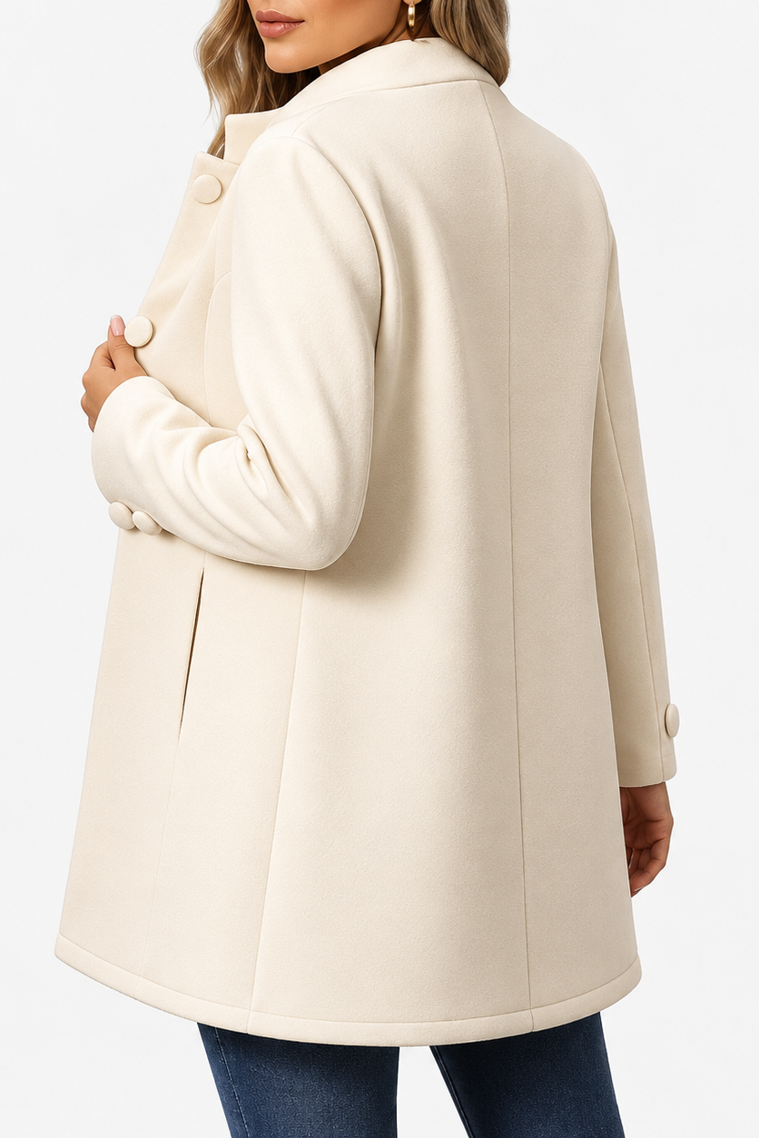 Elegante Lange Wollen Mantel Dames – Chique Winterjas