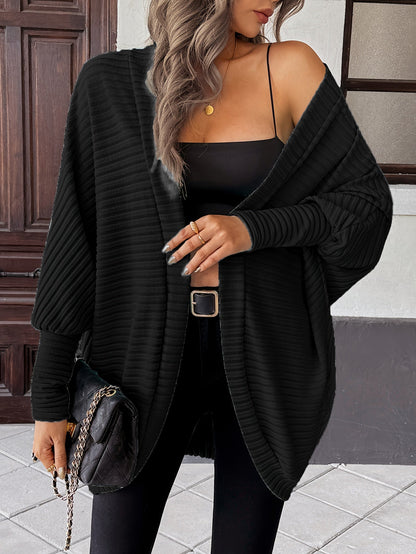 Oversized Vest Dames – Open Cardigan Met Lange Mouwen