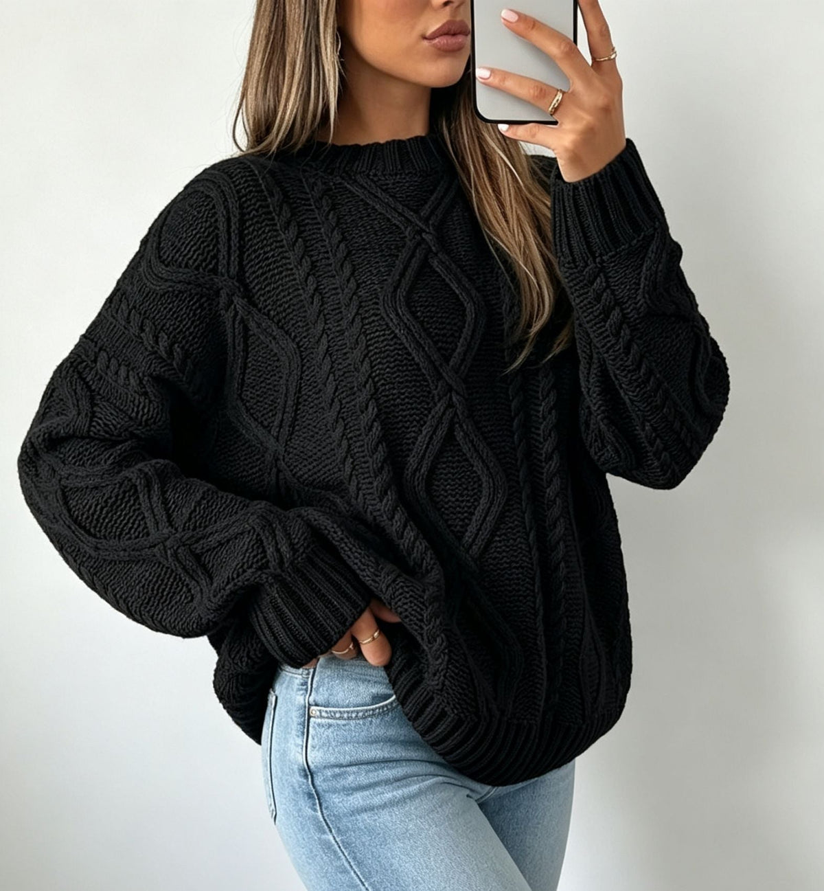 Oversized Kabeltrui Dames – Gebreide Trui & Wintertrui
