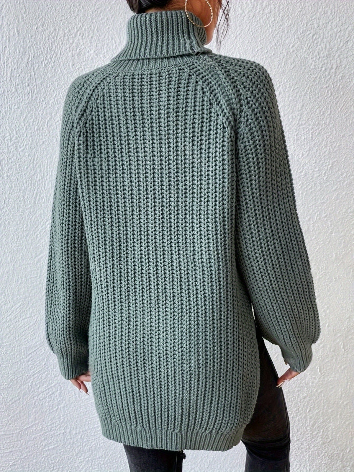 Oversized Dames Coltrui Met Lange Mouwen En Zijsplitten