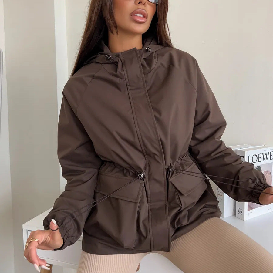 Trenchcoat Dames Met Capuchon – Lichte Tussenjas Met Trekkoord