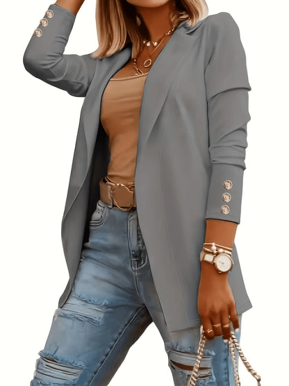 Casual Blazer Dames – Lange Open Blazer