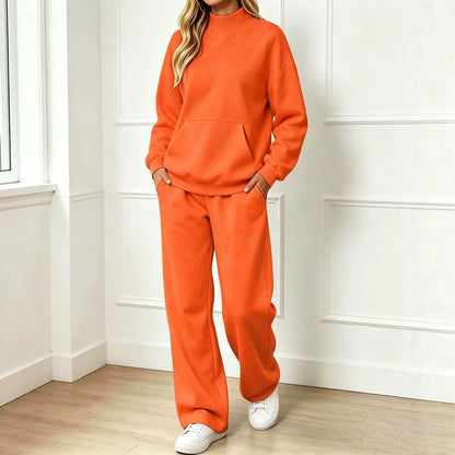 Sweatshirt Set Dames – Co-ord Set Met Hoge Kraag