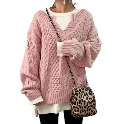 Oversized Kabeltrui Dames – Dik Gebreide Sweater