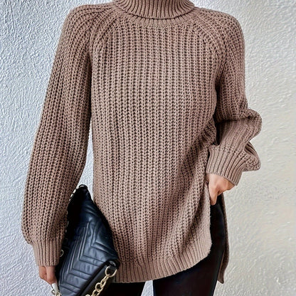 Oversized Dames Coltrui Met Lange Mouwen En Zijsplitten