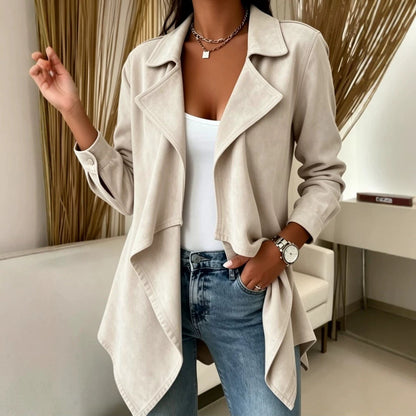Halflang Suède Look Vest Dames – Cardigan & Tussenjas
