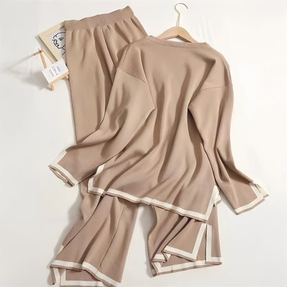 Co-ord Set Dames – Losvallende Top & Wijde Broek