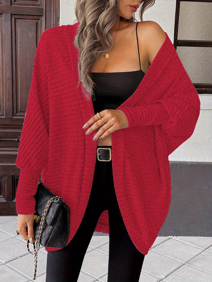 Oversized Vest Dames – Open Cardigan Met Lange Mouwen