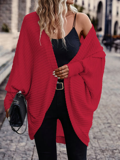 Oversized Vest Dames – Open Cardigan Met Lange Mouwen