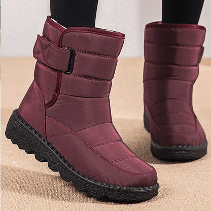 Warme Snowboots Dames – Enkellaarsjes Met Pluchevoering