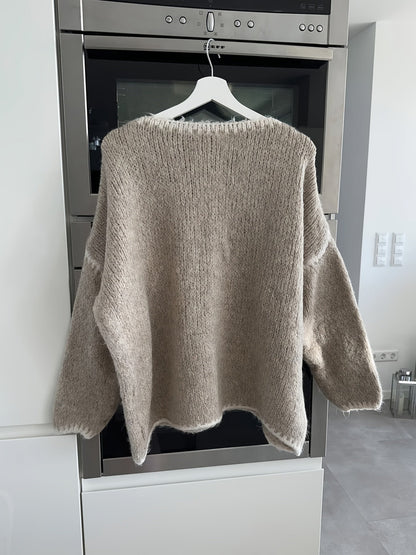 Oversized Trui Dames – Gebreide Sweater Met Split